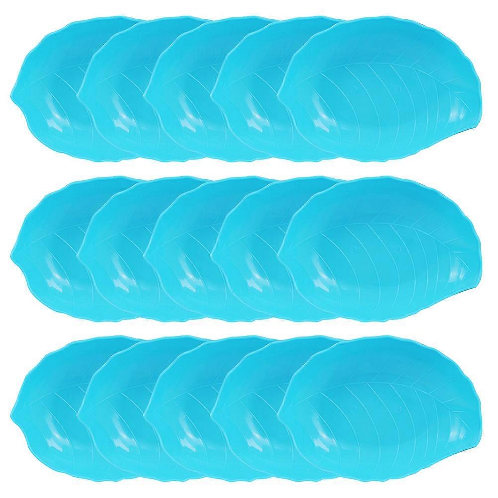 15Pcs Leaf Snack Plates For Hosts And Event Organizers Colorful Food Serving 17.5*12.5*3.5cm