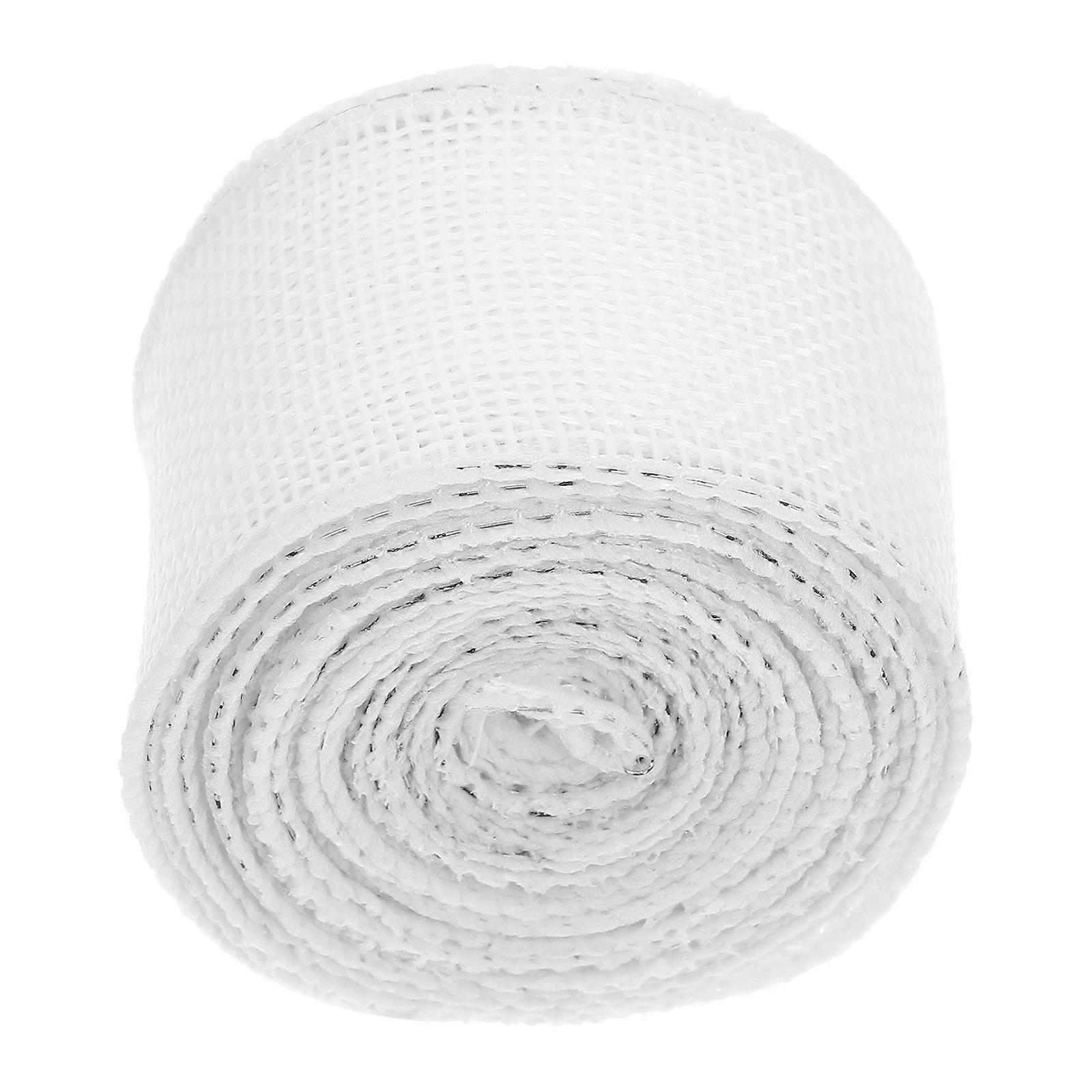 Burlap Ribbon Roll White Craft Projects Wreaths Decorations Wired Edge Bow Making 4 Rolls