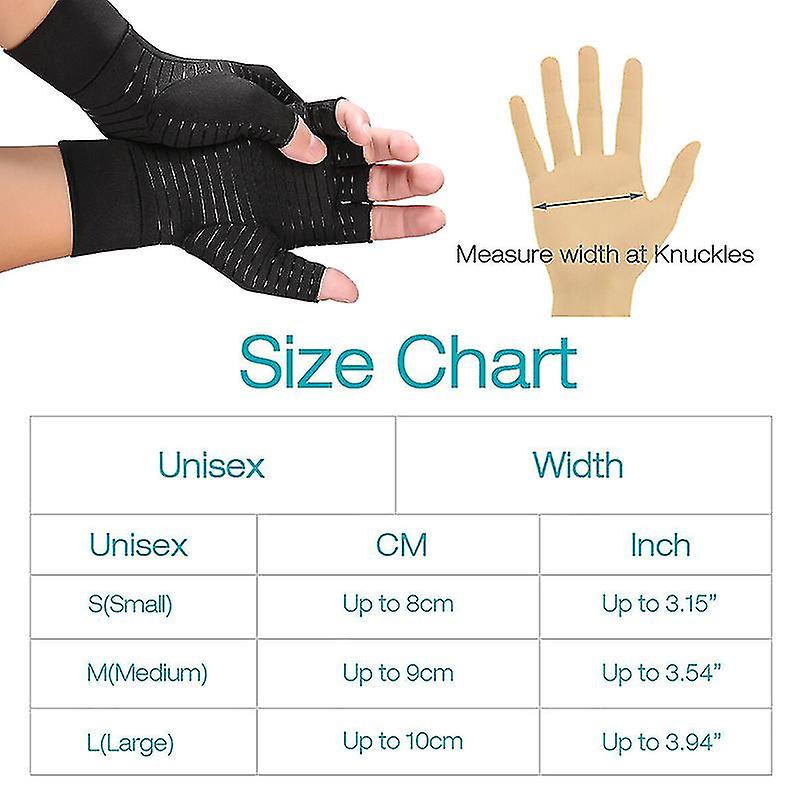 Copper Compression Gloves Arthritis Carpal Tunnel Hand Wrist Brace Support Us