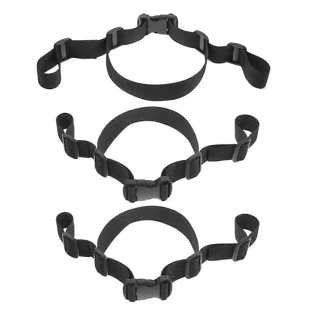 3pcs High Chair Straps Durable Safety Harness with Locking System for Secure Seating in Restaurants and Travel – Black