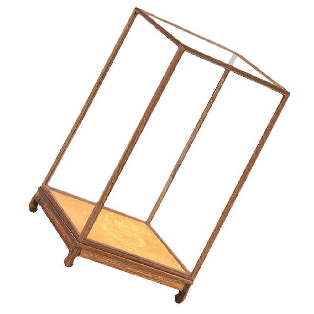 Dustproof Transparent Glass Display Case for Figurines & Dolls Multi Functional Household Display Box with Smooth Polishing, Suitable for Desktop,