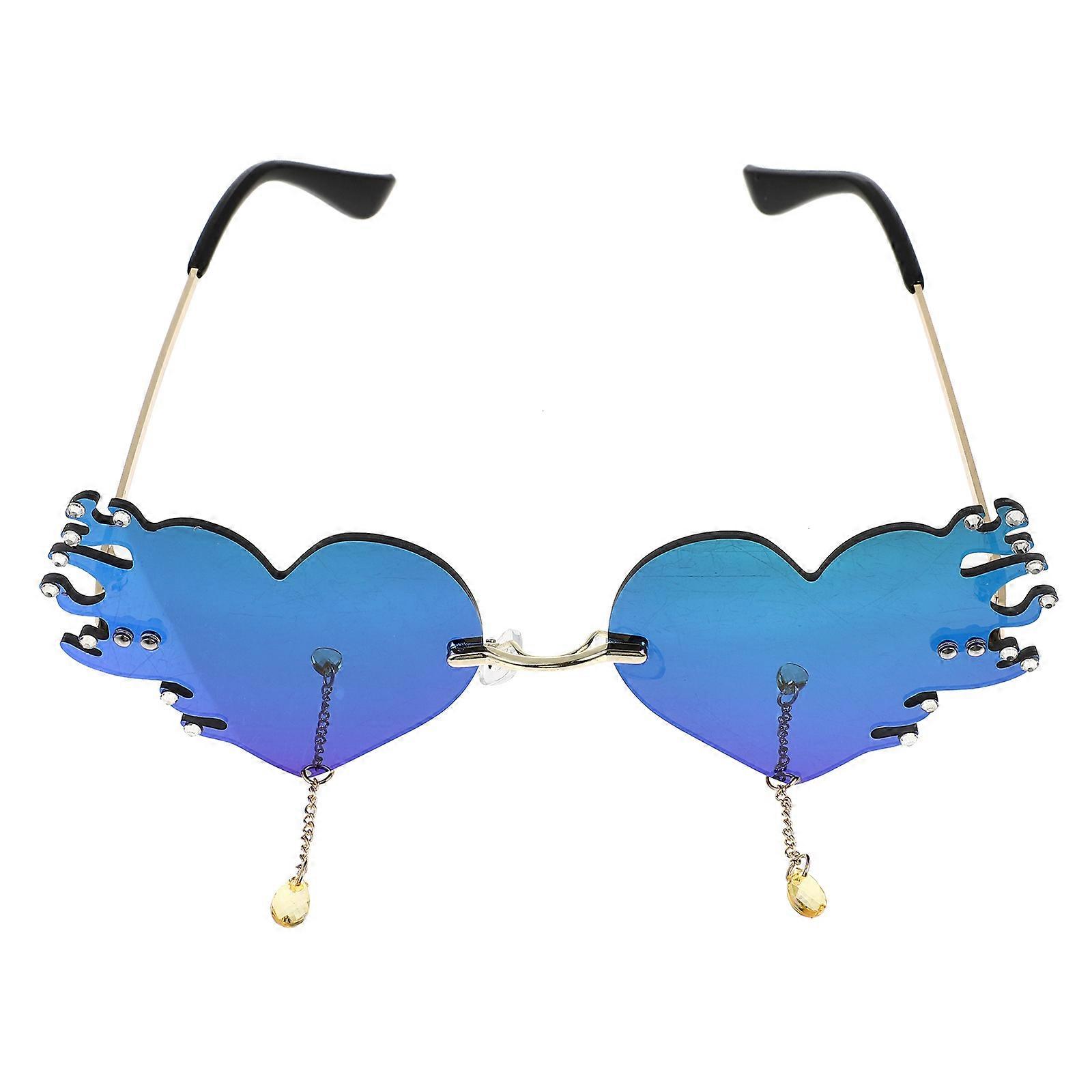 Decorative Sunglasses for Photo Taking and Parties Multi Color Lightweight and Durable PC Metal 6.5 inch