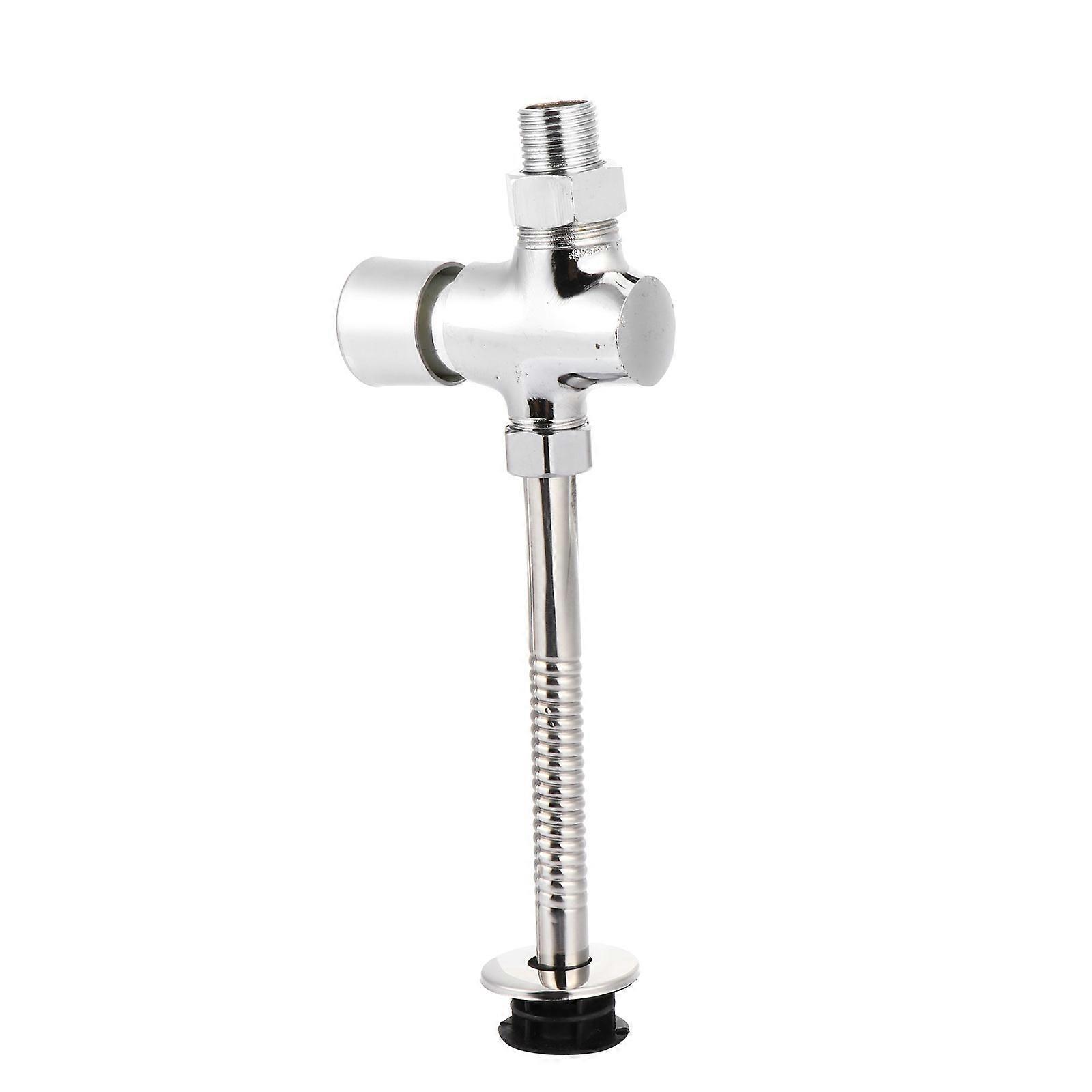 Toilet System Flush Parts Urinal Flush Valve Manual Delay Automatic Shutoff Bathroom Use 22.5x8.5cm Water Saving 1Pack