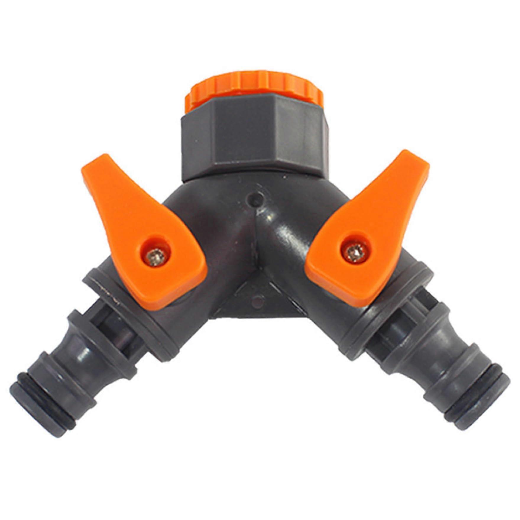 Garden Hose Splitter Yshaped Adjustable Hose Connector 2 Way Stable Wear Resistant Plastic Adapter Dual Tap Connector