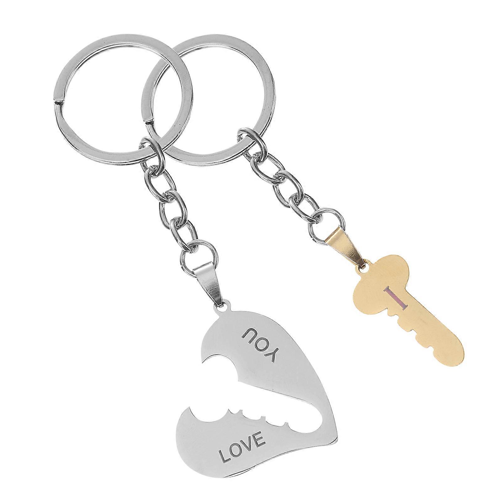 Stylish Heart Shaped Key Ring with Anti Corrosion Metal Texture for Decoration and All Occasions Gifts