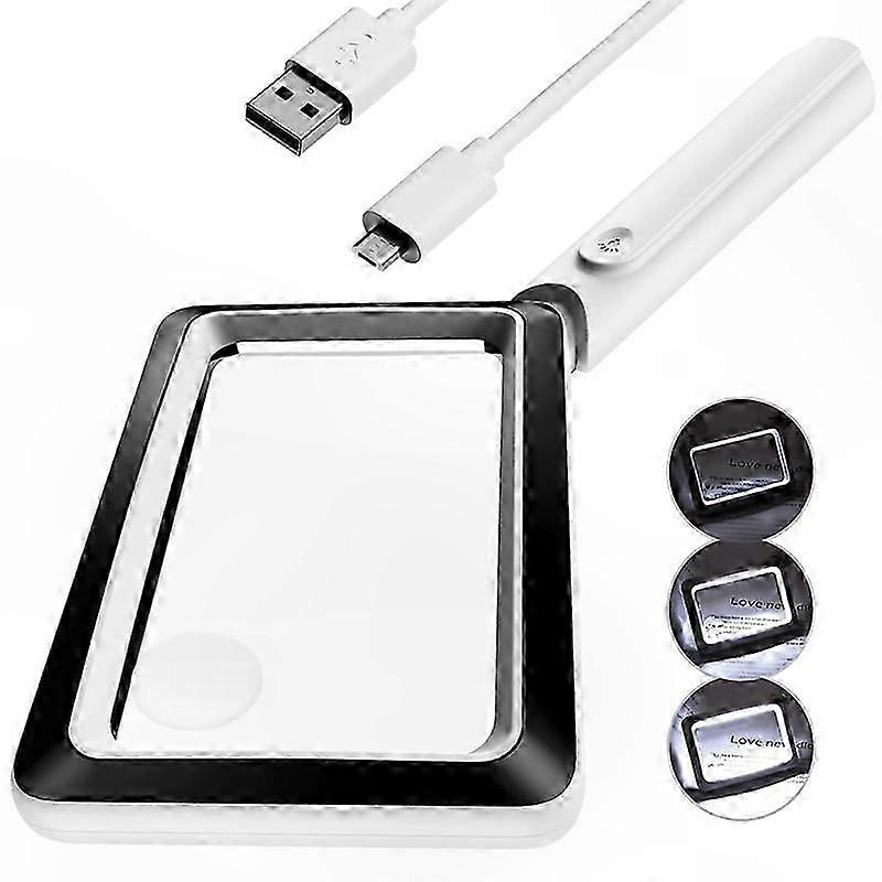 20LED Illuminated Magnifier, 4-Pack Rechargeable, 3 Adjustable Brightness Settings