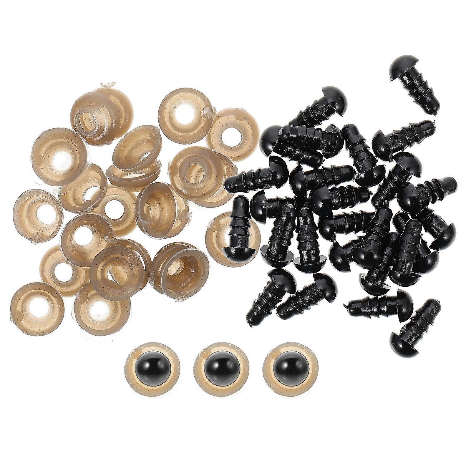 Black Plastic Simulation Eyes for DIY Doll Supplies 1Set for Decor