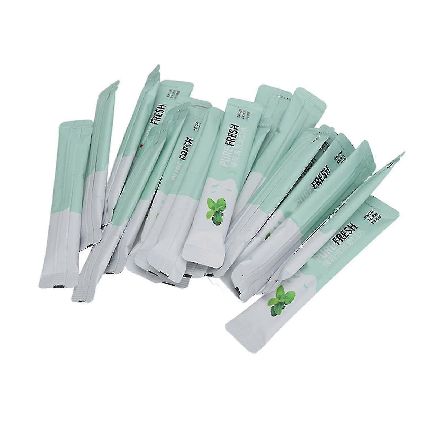20pcs マウスウォッシュポータブルマイルドミント香りフレッシュブレスオーラル 歯のクリーニングケアマウスウォッシュ
