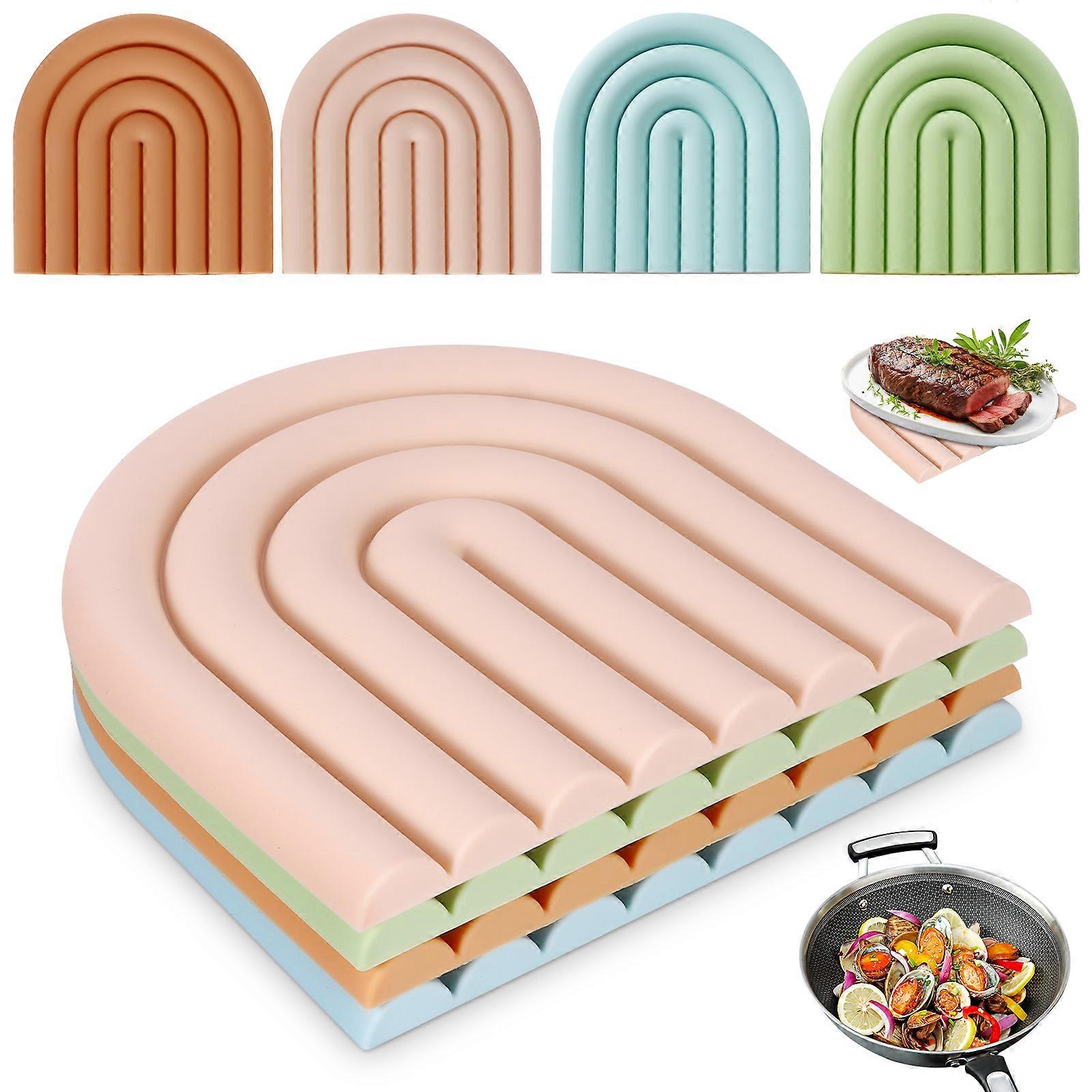 Cloud Silicone Pot Holder Trivet Coaster Set - 4pcs