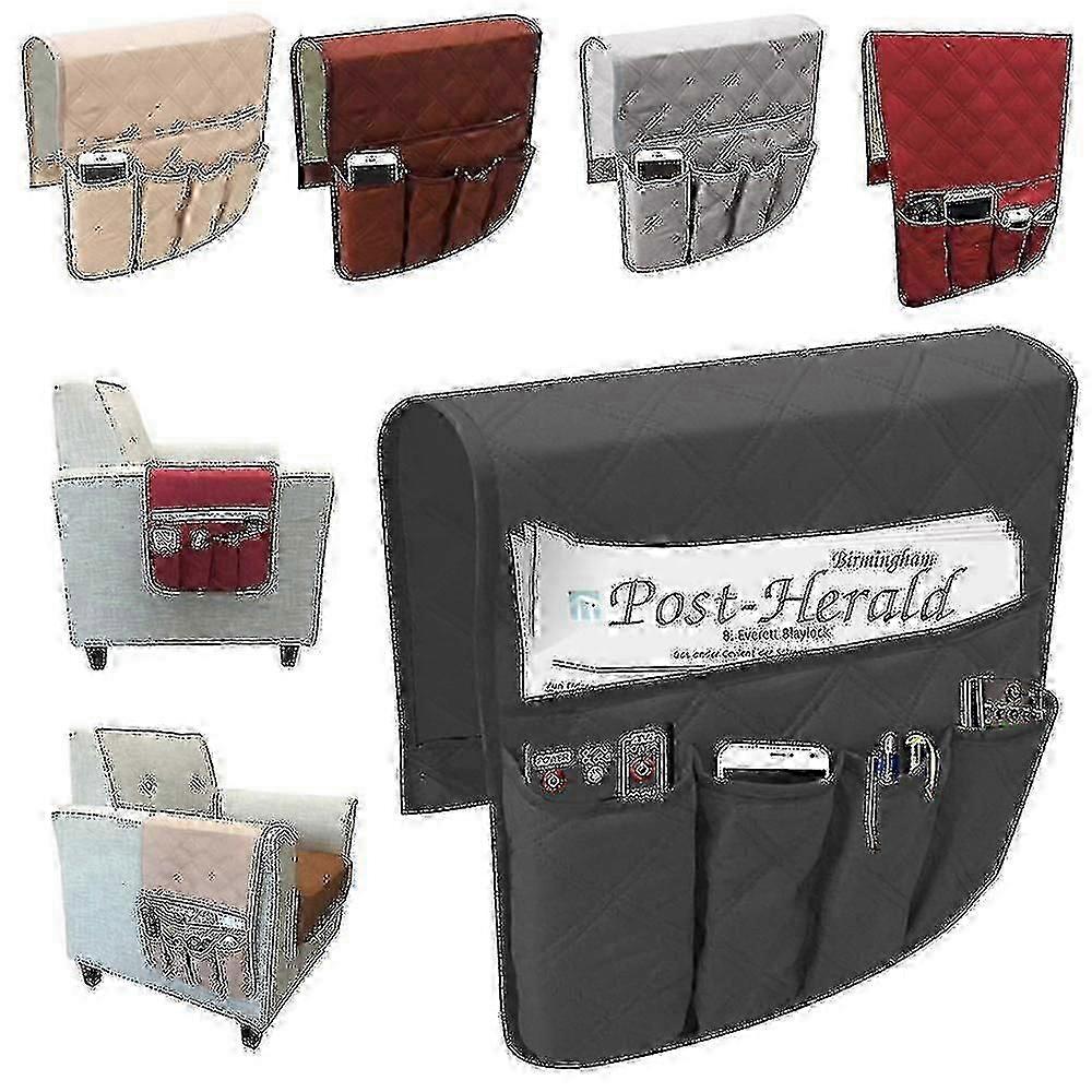 Space-Saving Armrest Caddy for Sofa & Couch - Remote Control Holder Bag