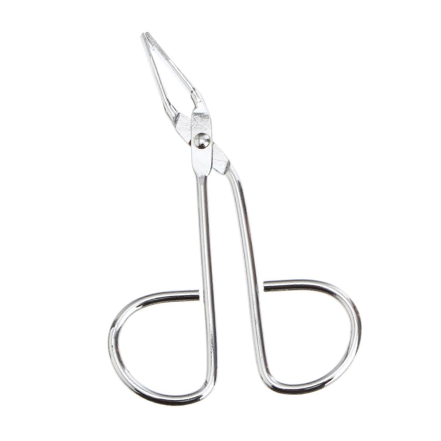 Scissor-Shaped Stainless Steel Eyebrow Tweezers for Precise Shaping, Silver Color, Ideal for Home and Travel