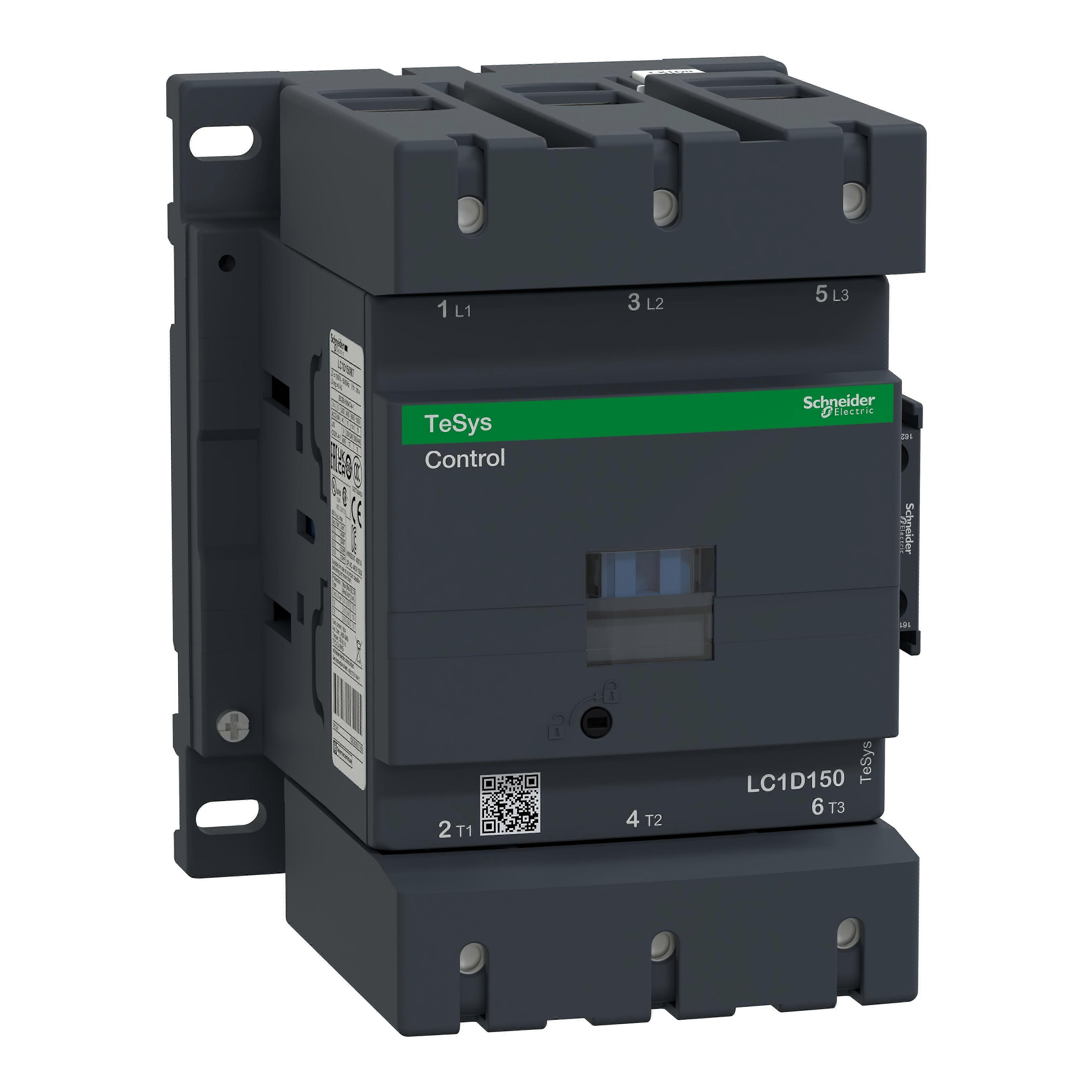 Schneider Contactor 3 Pole 150a 110v Ac Coil Lc1d150g7