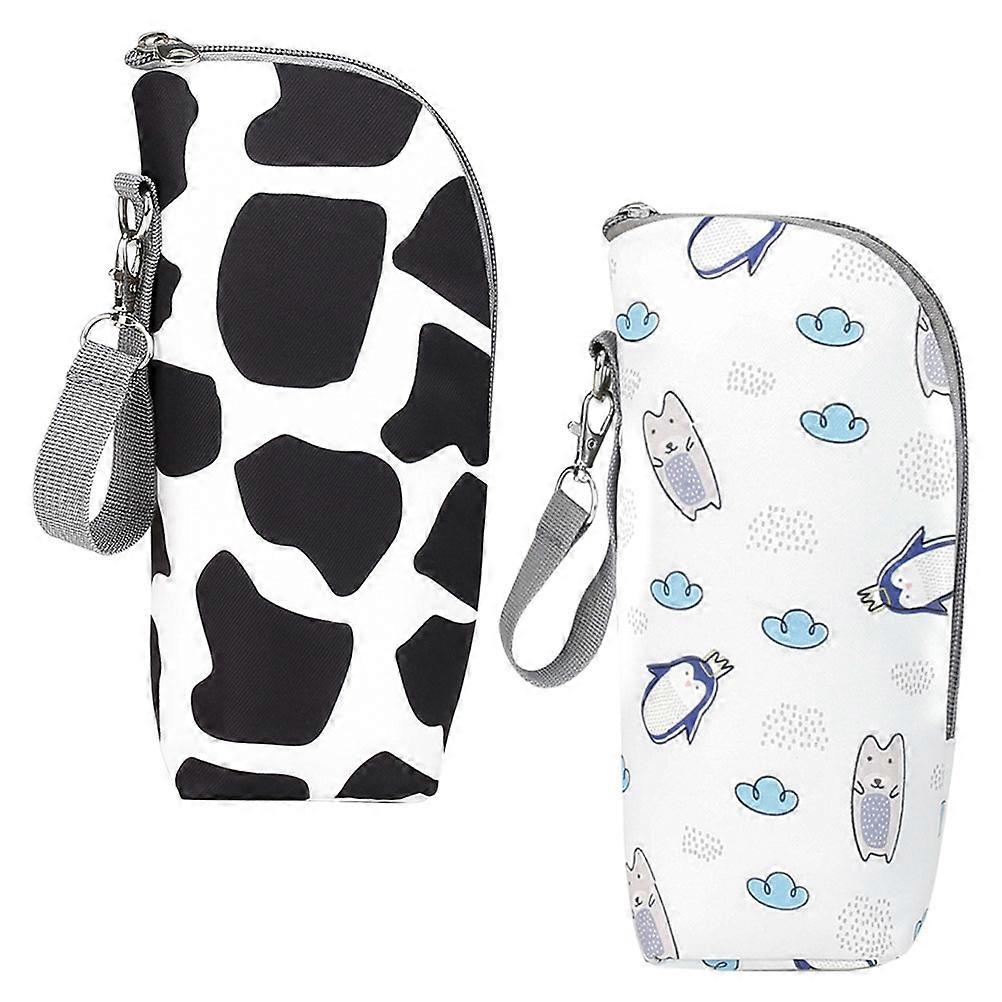 Insulated Bottle Bags 2pcs Portable Cooler Pouches for Milk Bottles, Durable & Easy to Clean for Travel and Outdoor Use