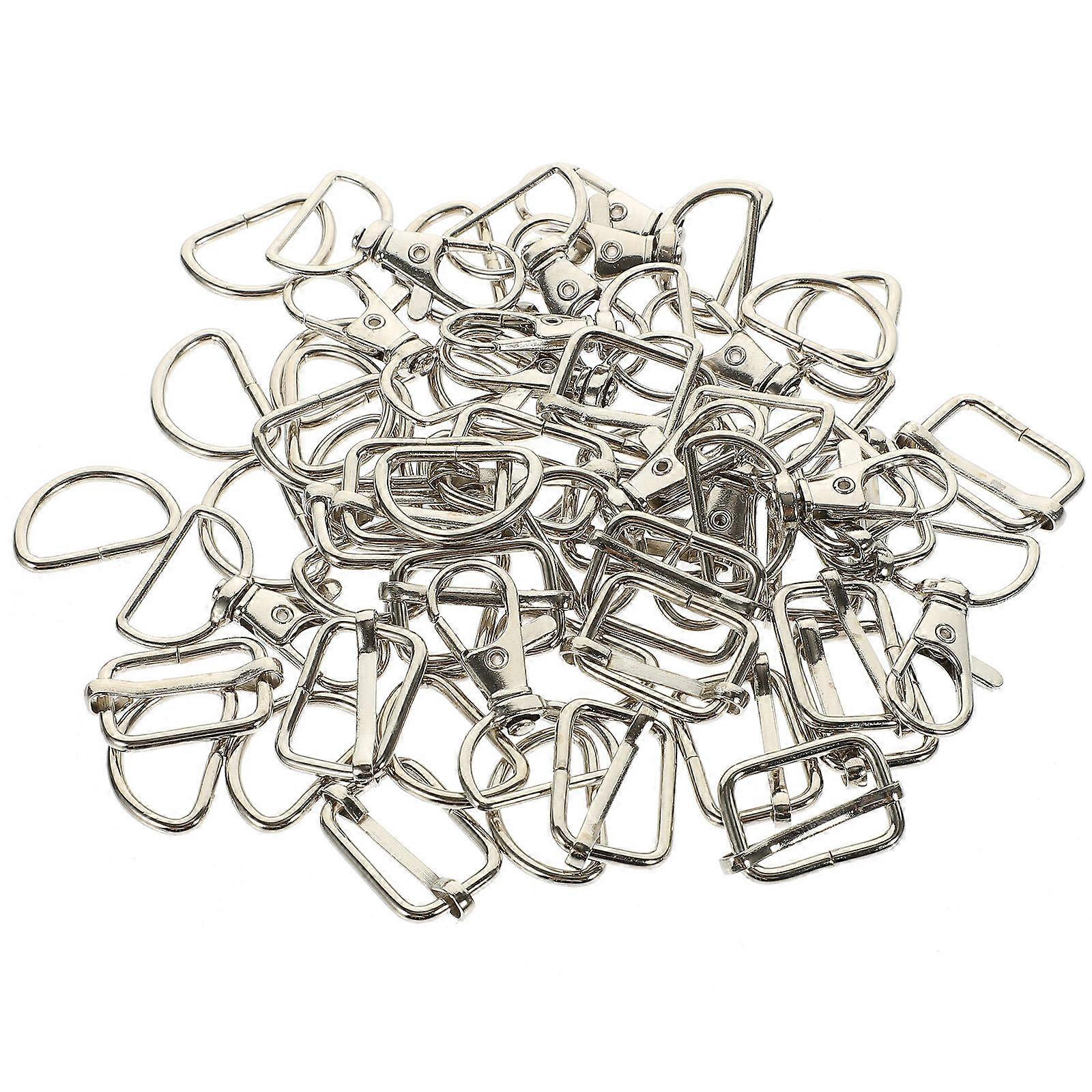 1 Set of Rotatable Buckle D Rings Multi-function D Rings Rotating Backpack Purse Accessories