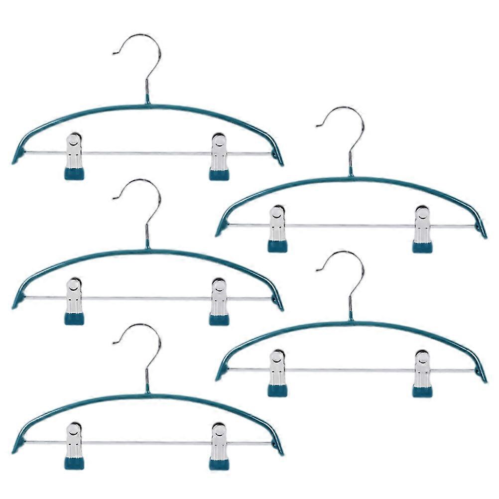 5Pcs Semi-Circle Non-Slip Clothes Hanging Rack For Adults With Clips Suitable For Home Use 42.5x18cm