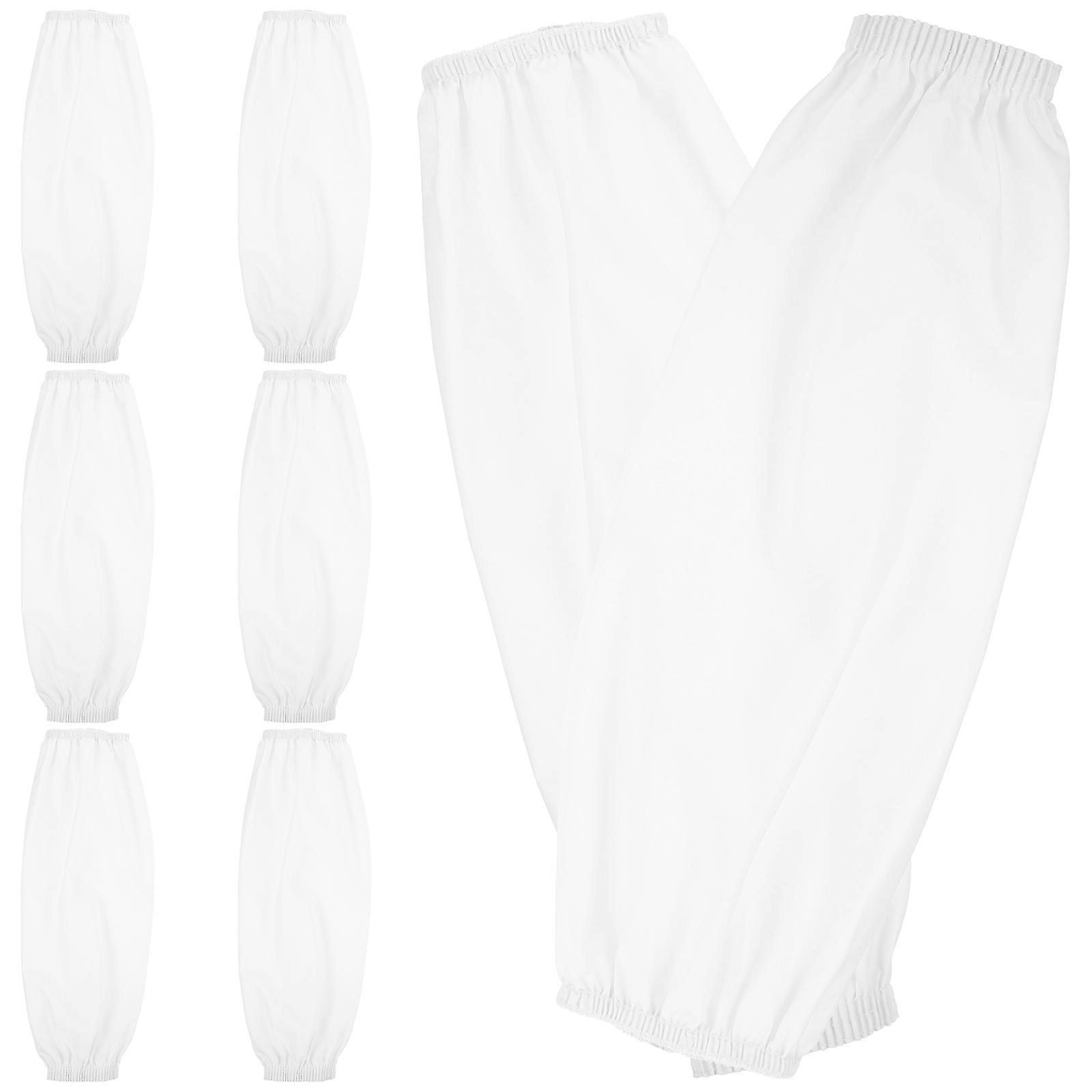 Waterproof Oversleeves 4 Pairs Practical Arm Protectors Made For Cooking Dish Washing And Household Use Long Arm Covers In White