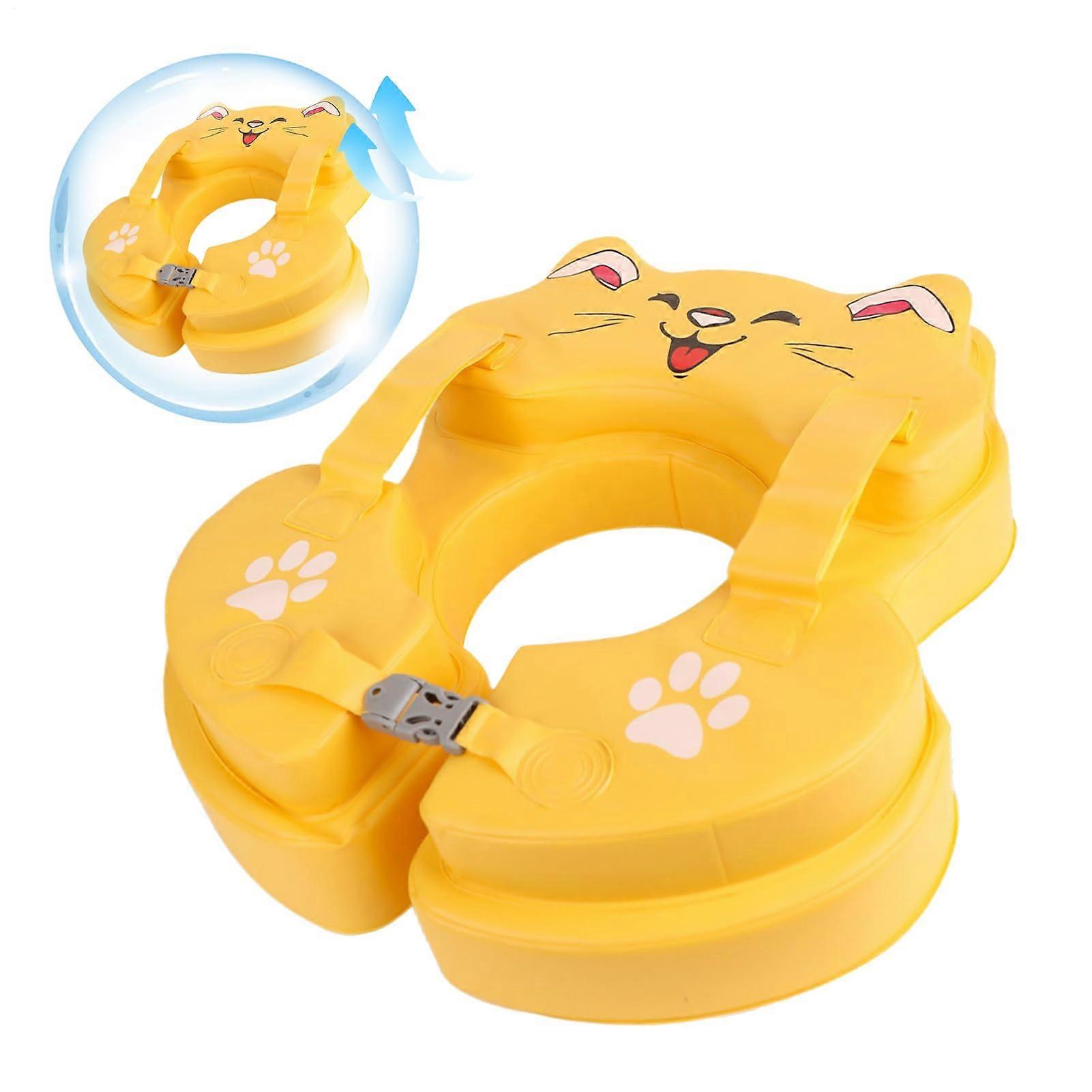 Toddler Swim Ring Non-Inflatable PVC Foldable Pool Float For Kids Water Fun For Parties