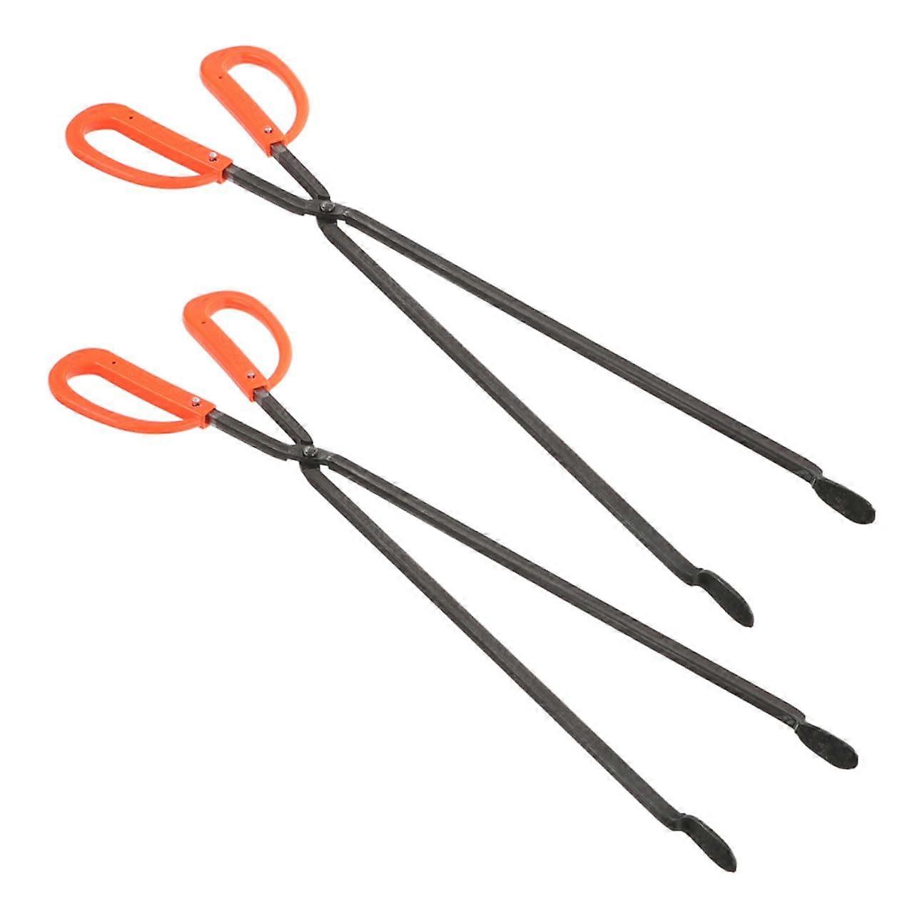 2 x Tongs Reacher Grabber Rubbish Clamps Grab Picking Clips for Trash Picking Clips Cleaning Gripper Garbage Picking Tool Metal