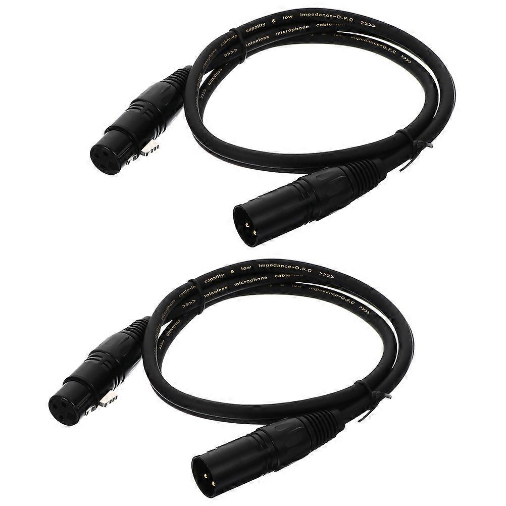 2pcs XLR Cable Male to Female Microphone Cord for Studio Use, Durable Flexible Design with Wire Conductor for High Fidelity Sound in Concerts and