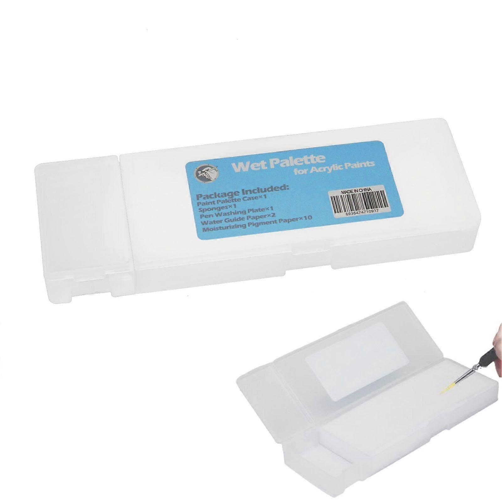 Stay Wet Palette Travel Box Colour Protection Tray Space Saving Portable Palette For Keeping Wet Paints 25 X 10 X 5 Cm