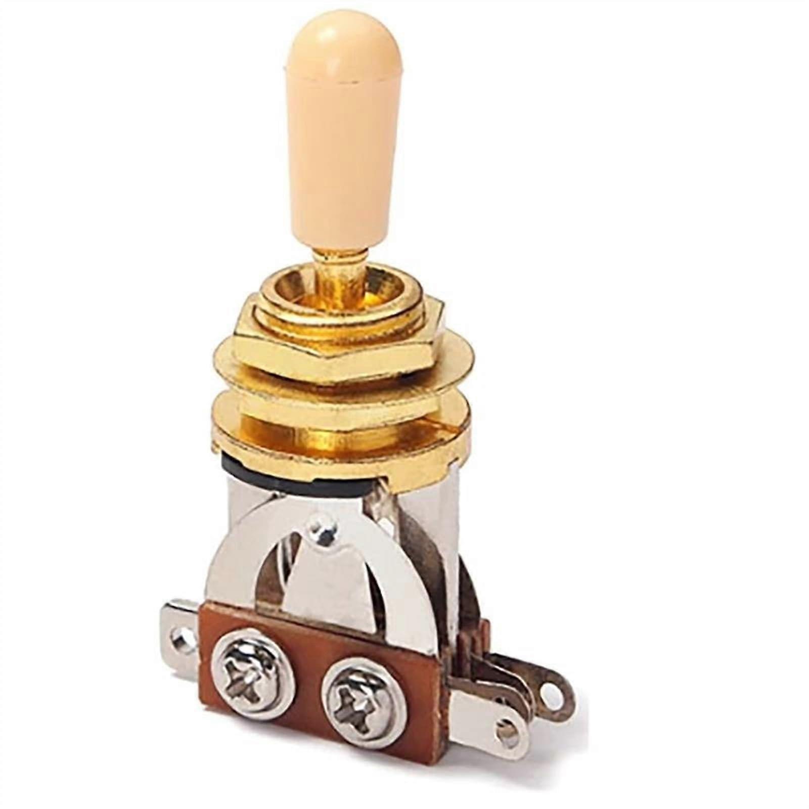 Pickup Selector Switch For Electric Guitar 3-Position Toggle With Knob Cap 3-Way Switch Yellow