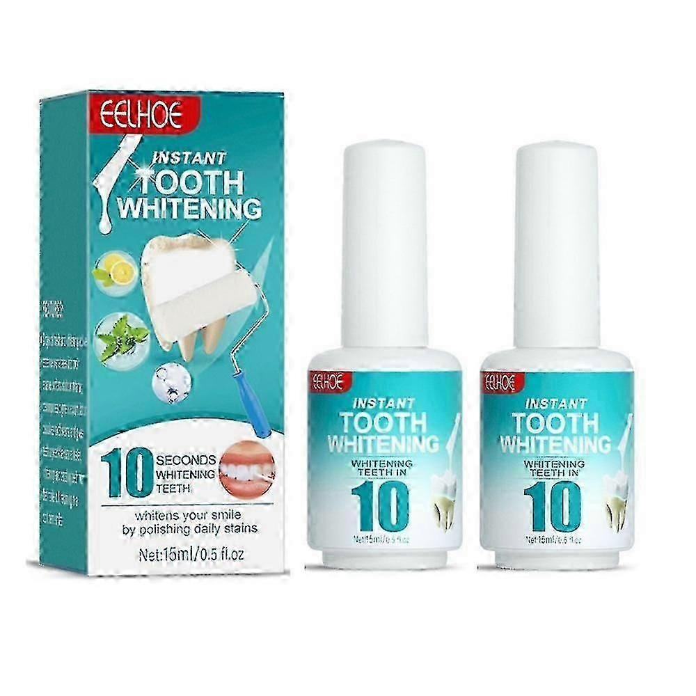 2er-Pack Zahnaufhellungsfarbe, Zahnfarbe, Zahnaufhellungsgel Zahnpolitur Verklemmte weiße Sofortaufhellungsfarbe