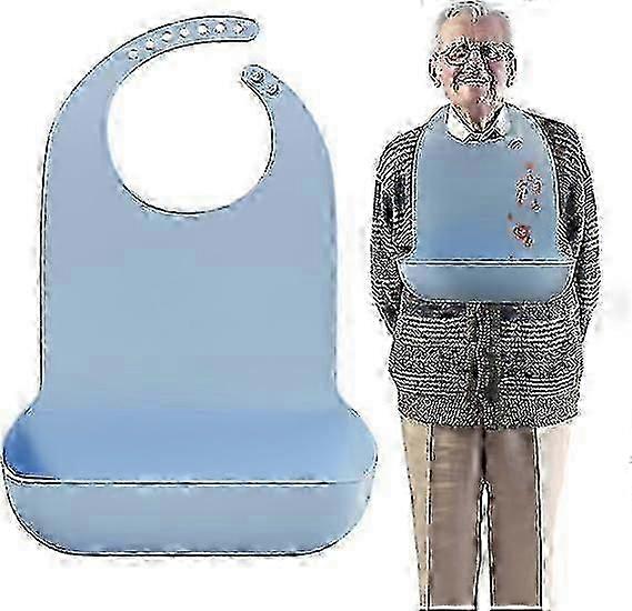 Yaşlılar için Yıkanabilir Silikon Yetişkin Önlükler, Ayarlanabilir Silikon Yetişkin Önlük, Kırıntı Yakalayıcı ile Yaşlılar için Su Geçirmez Önlük, Yaşlı Disab için Beslenme Önlükleri