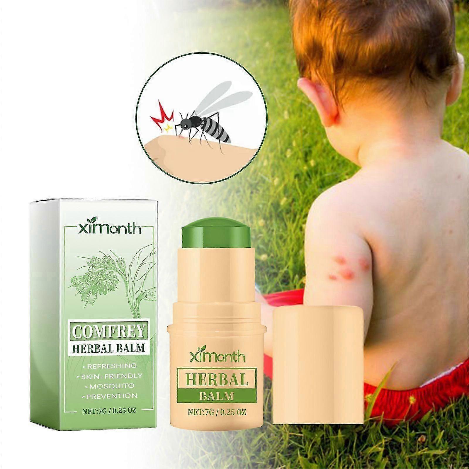 Comfrey Herbal Mosquito Prevention Balm, Natural Insect Bite Relief Balm Stick, Travel-Friendly, Soothes Bug Bites with Plant-Based Oil, Fast-Acting,
