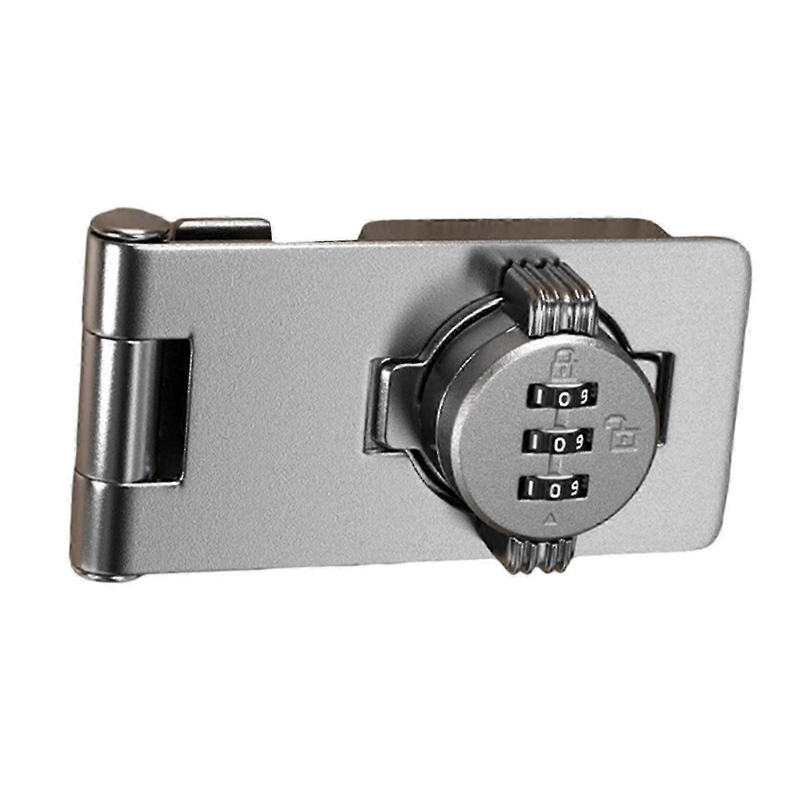 Rotary Combination Hasp Lock for Cabinets, Closets, Bathrooms, and Garages with Mounting Screws Included