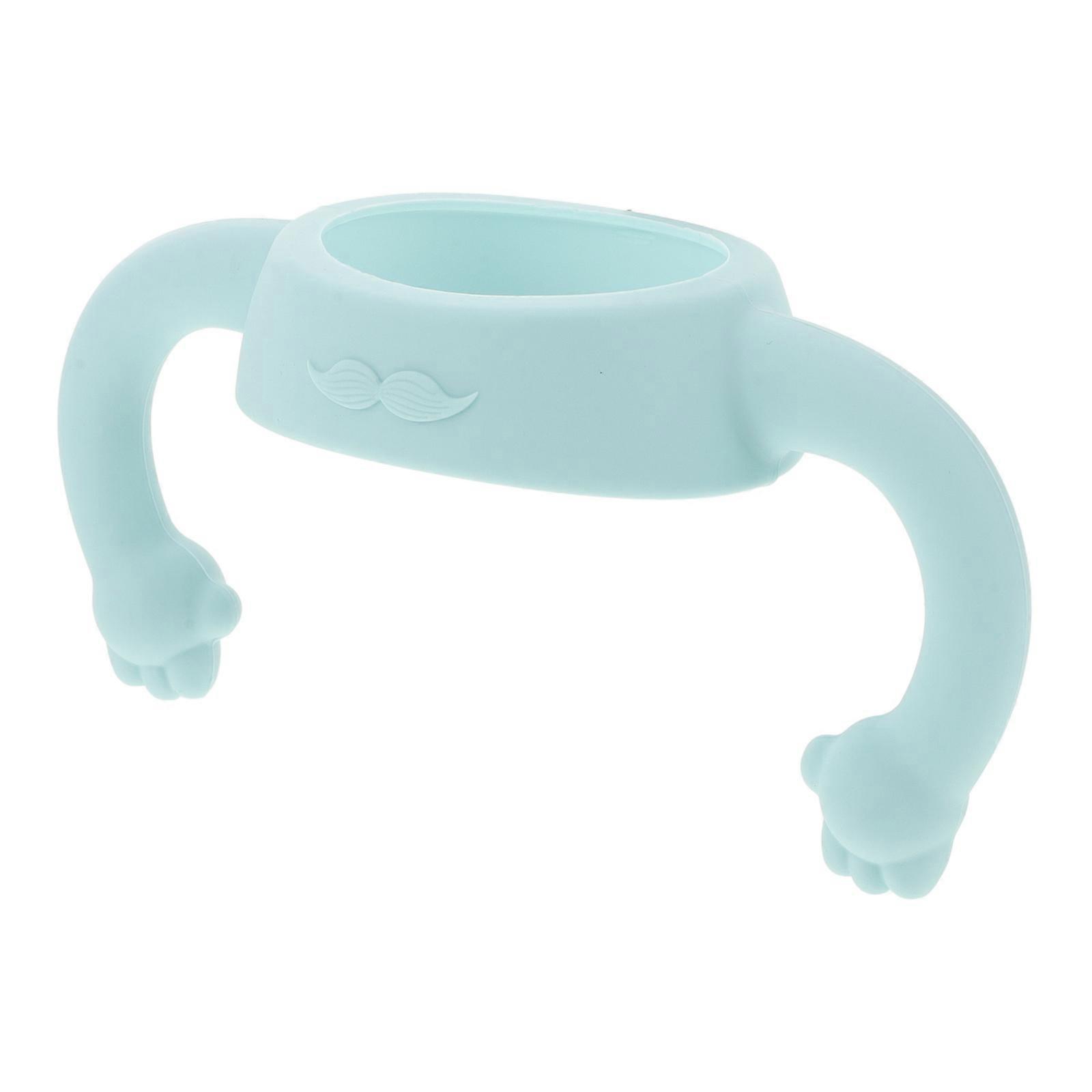 SkyBlue Silicone Baby Bottle Grip Handles for Feeding Safety Easy to Install and with WideNeck Bottles