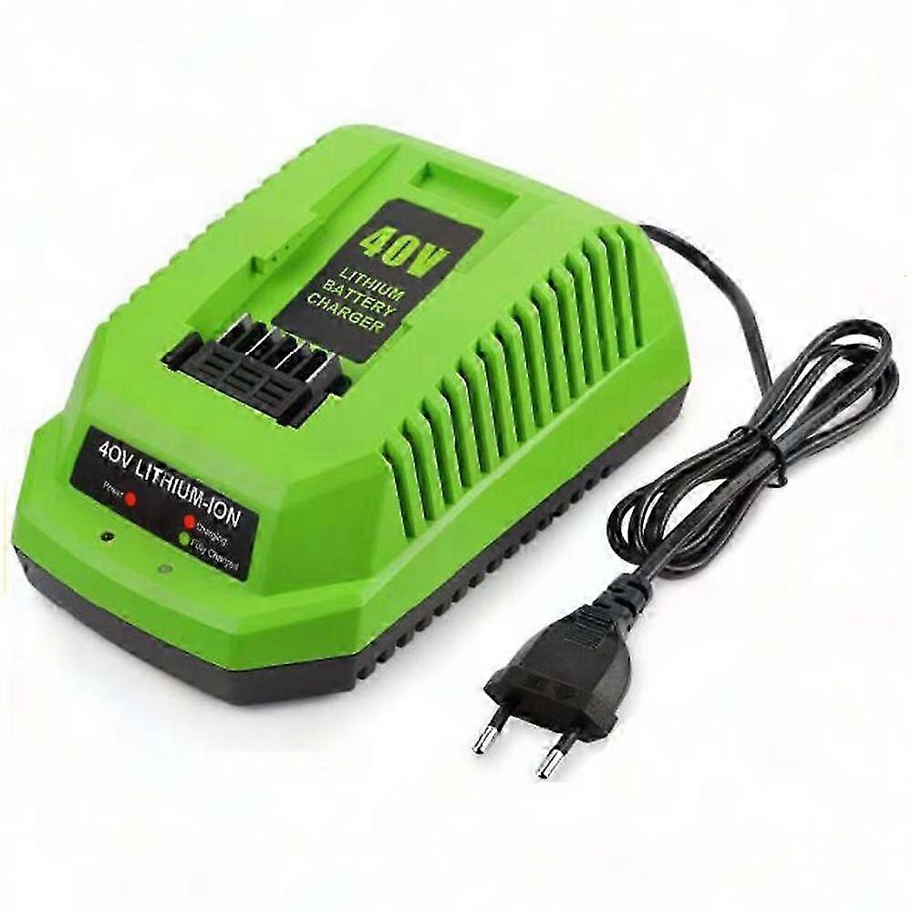 GreenWorks 40V Lithium Battery Charger for G-MAX 29482 29472 29652 G40825 EU Plug