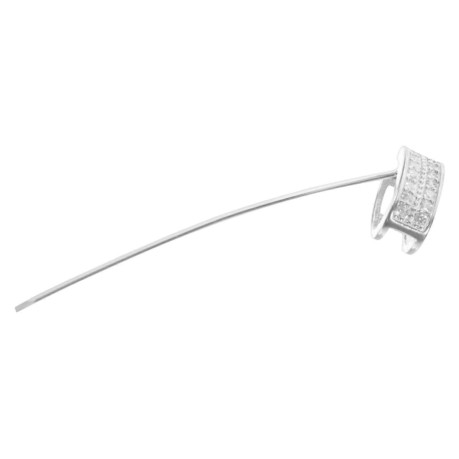 Silver Jade Pendant Clasp Connector for Necklace Making – Lightweight, Durable Bail Clasp with Easy Installation Design