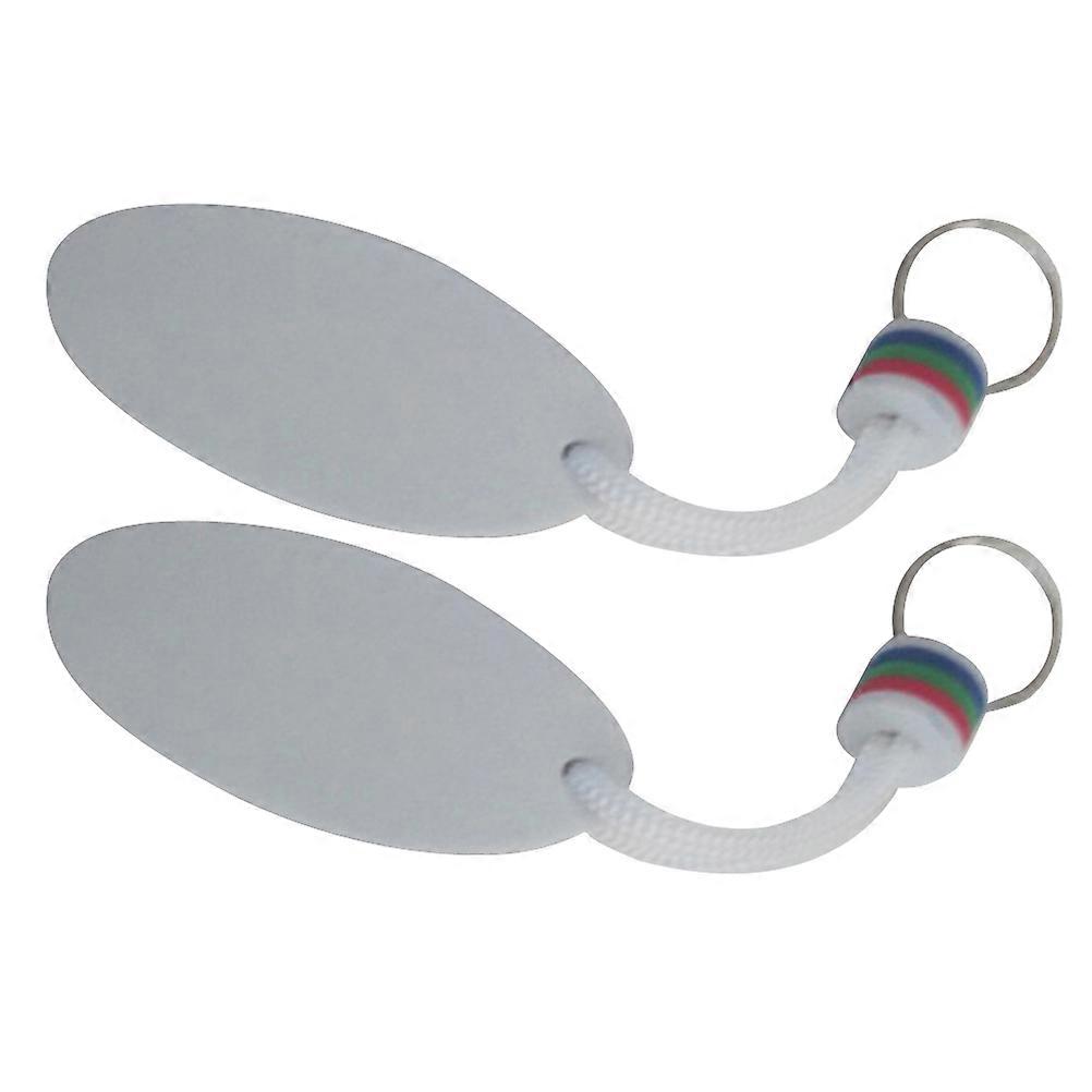 2Pcs Eva Floating Keychain Key Ring for Keys White Water Buoyant Accessories
