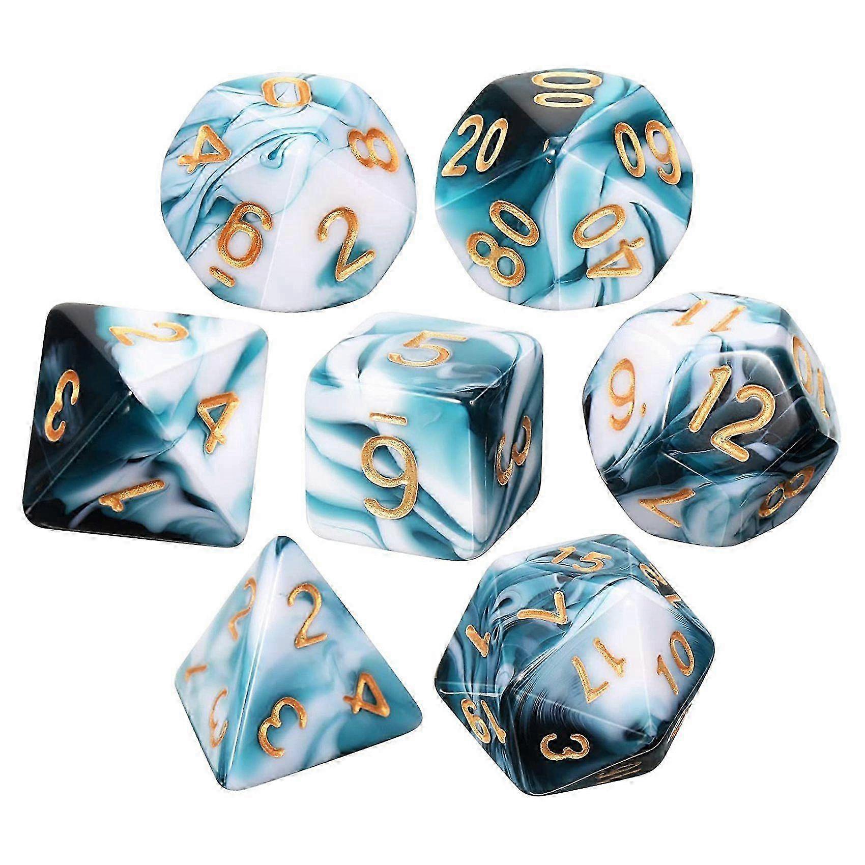7 Pieces Dice Set Polyhedral Dice Set Role Playing Dices Set for DND Role Playing