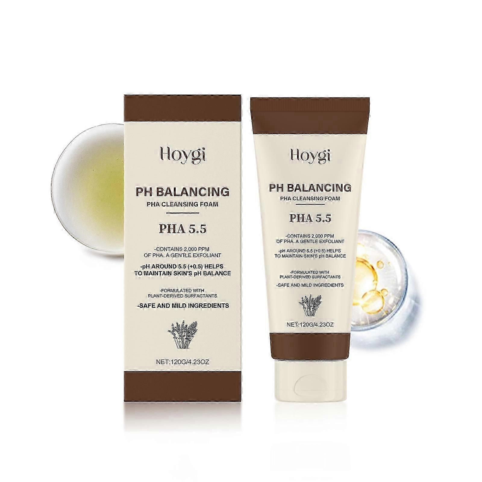 Hoygi moisturizing and refreshing facial cleanser gently cleanses facial skin, delicate and smooth pores, moisturizes daily care