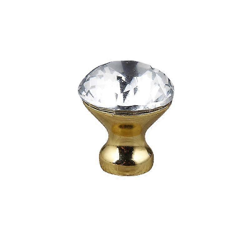 10Pcs K9 Crystal Handle Golden Base 25mm Furniture Handle Wardrobe ...