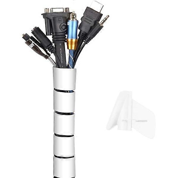 Cable Protector, 2m Soft Electrical Cable Duct to Store or Hide PC Cables, Cable Management for Home and Desk