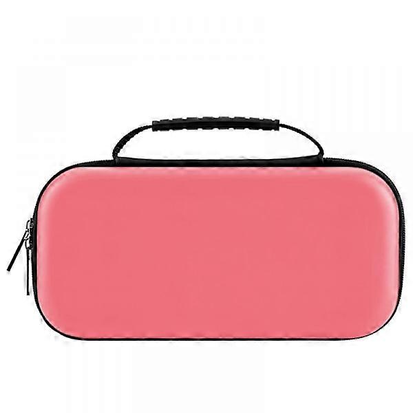 Portable Travel Game Machine Storage Bag, Shockproof and Waterproof Game Machine Storage Bag from Pu Material - Pink.