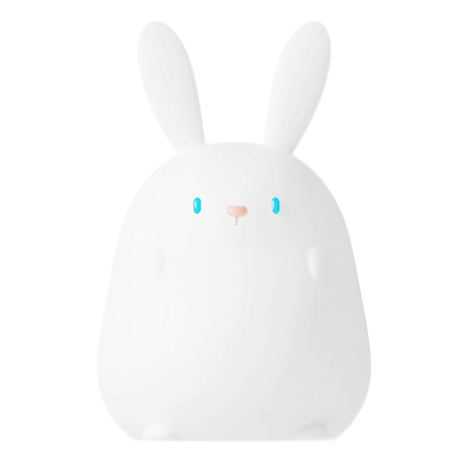 Night Light USB Charging Silicone Rabbit Lamp, 4000K, TwoLevel Brightness, Soft Glow for Home, Office, Bedroom
