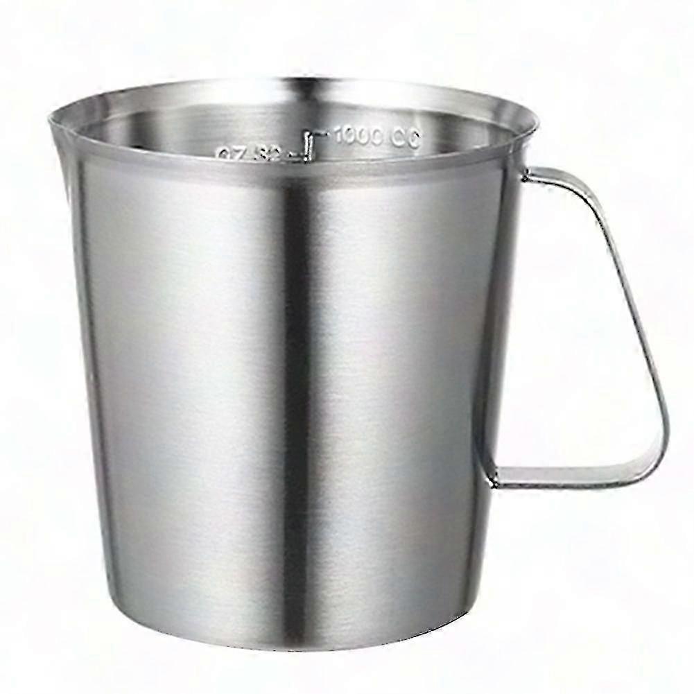 كوب قياس من الفولاذ المقاوم للصدأ مع مقبض ، حاوية قياس عملية للمطبخ مع علامات (1 كوب)