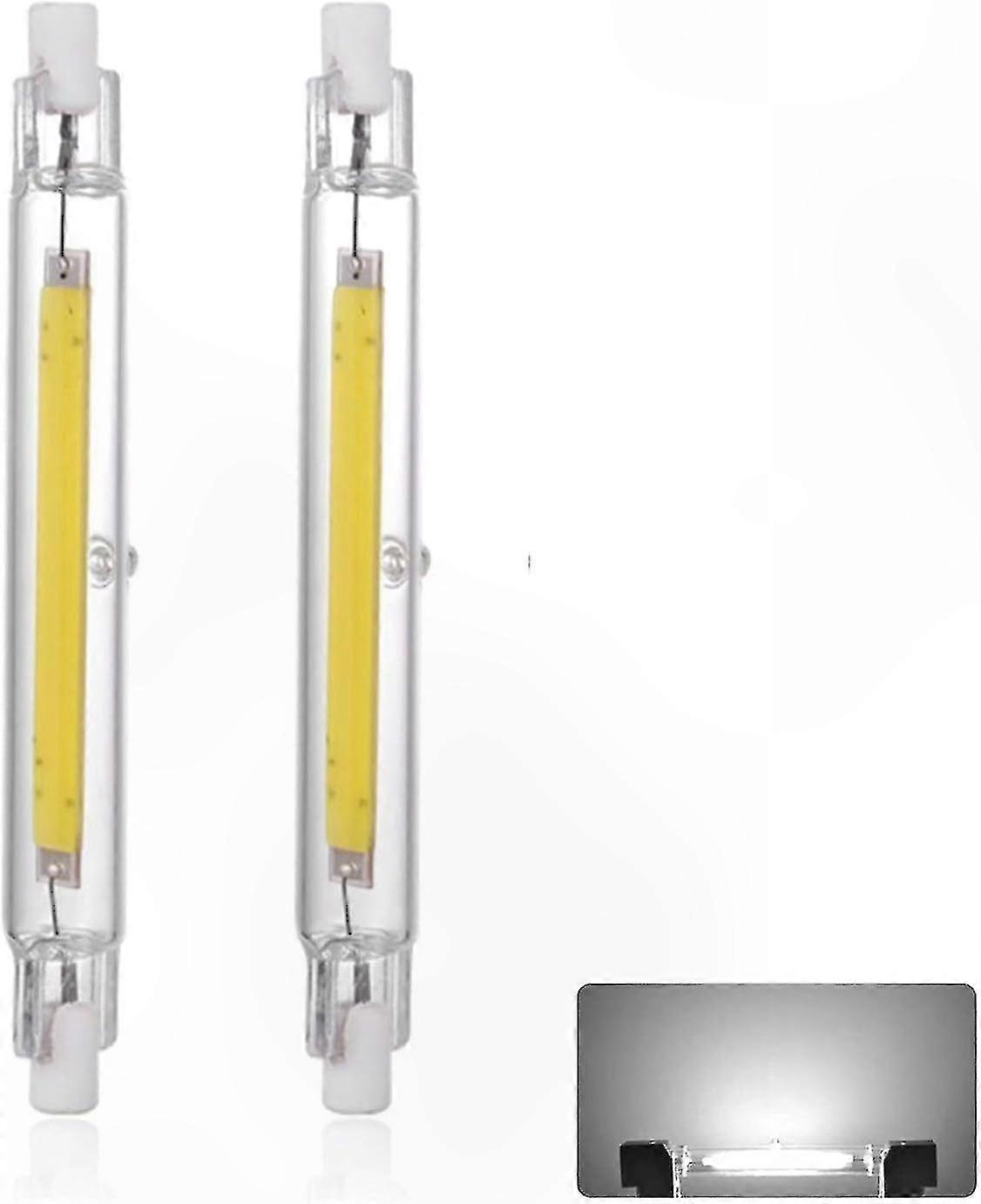 Cool White 6000K 30W COB Linear Bulb, 3000LM Dimmable 360° Flood Light Replacement, 300W Halogen Equivalent