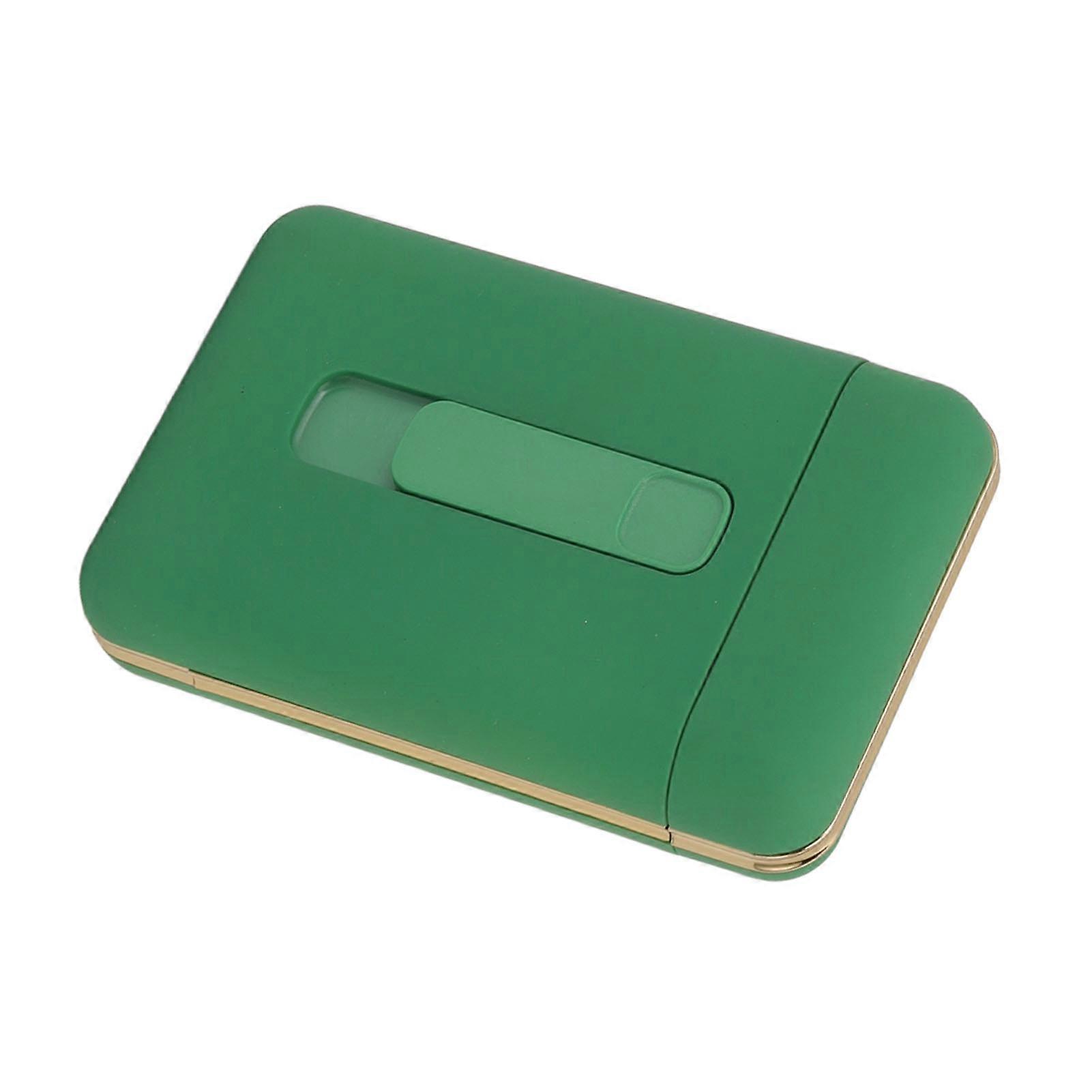 Rechargeable 20 Thick Cigarette Case with 50mAh Electric Lighter Green