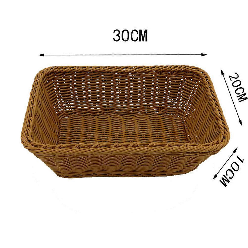 Brown PP Material Storage Basket for Family Use Lightweight and 12.5 x 8.5 x 6 Inches