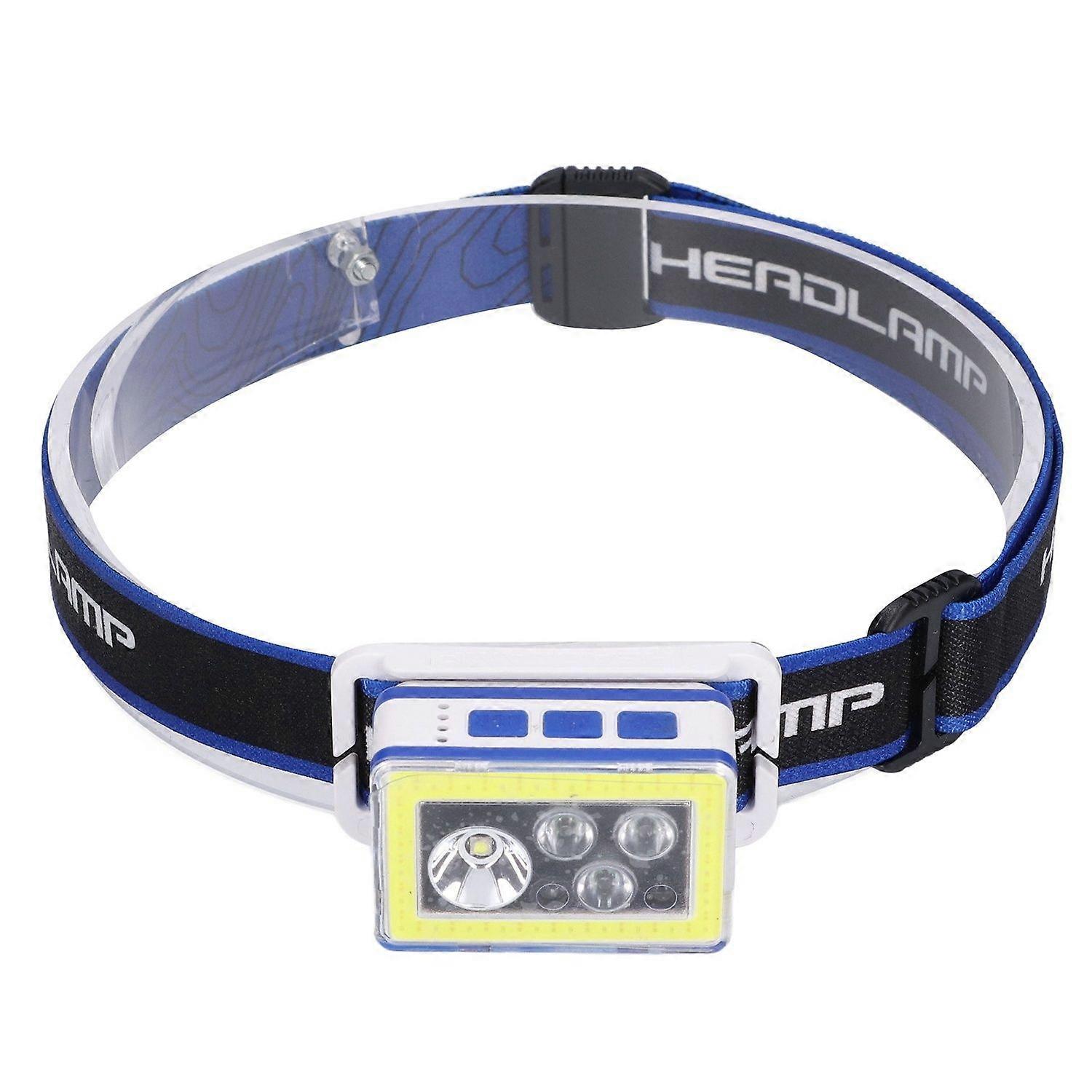 Magnetic COB LED Headlamp with Induction Mode USB Charging for Outdoor Adventures Cycling RepairingNavy(Blue)