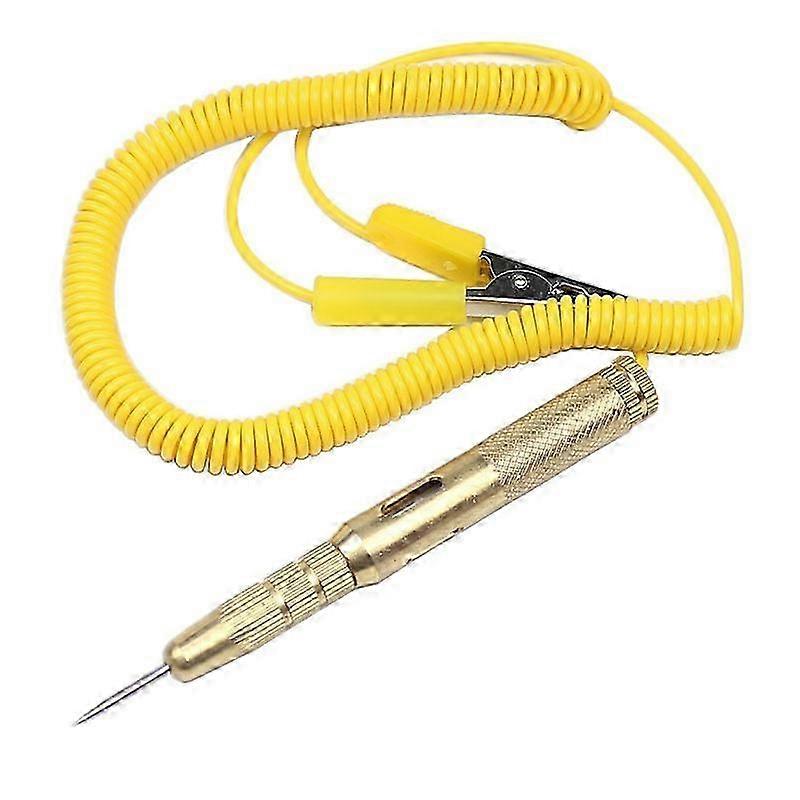 Circuit Tester Pen, Auto Car Vehicle Circuit Tester DC 6V 12V 24V Bulb Voltage Tester Pen Yellow
