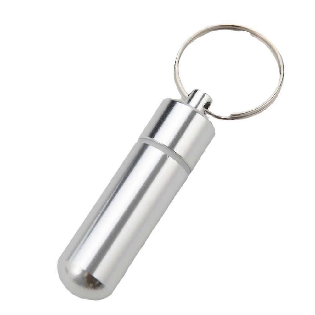 Waterproof Aluminum Alloy Keychain Pill Case with Silicone Seal Portable Medicine Container for Pills and Essentials
