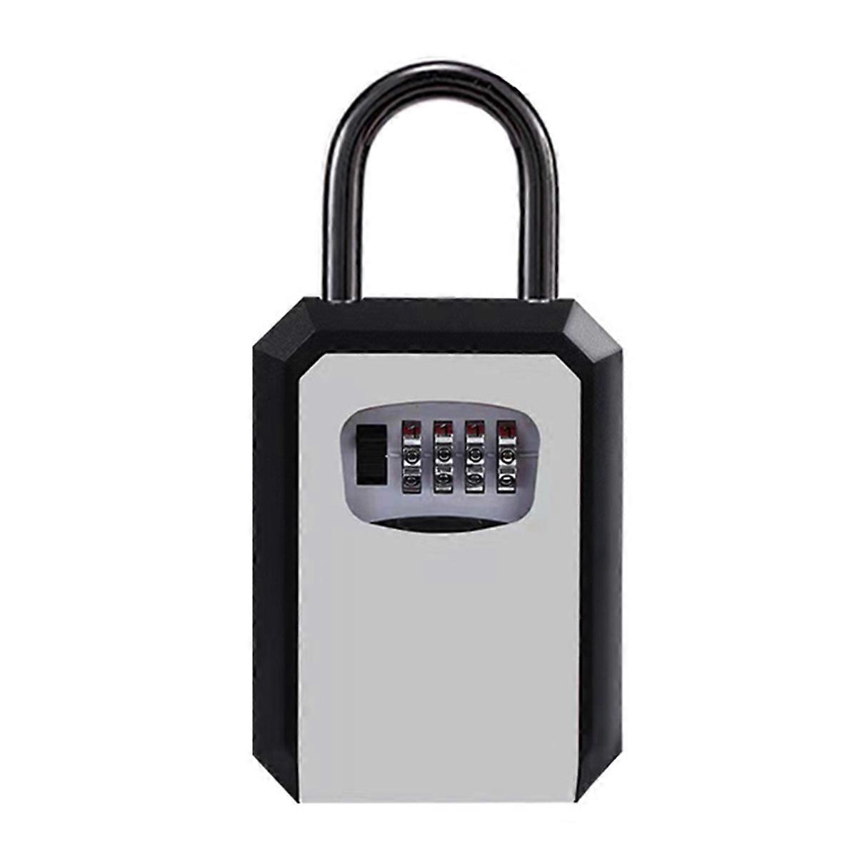 4Digit Code Box Wall-Mounted Password Key Box No-Drilling Required Decorative Home Use Construction Site Entrance Lock B