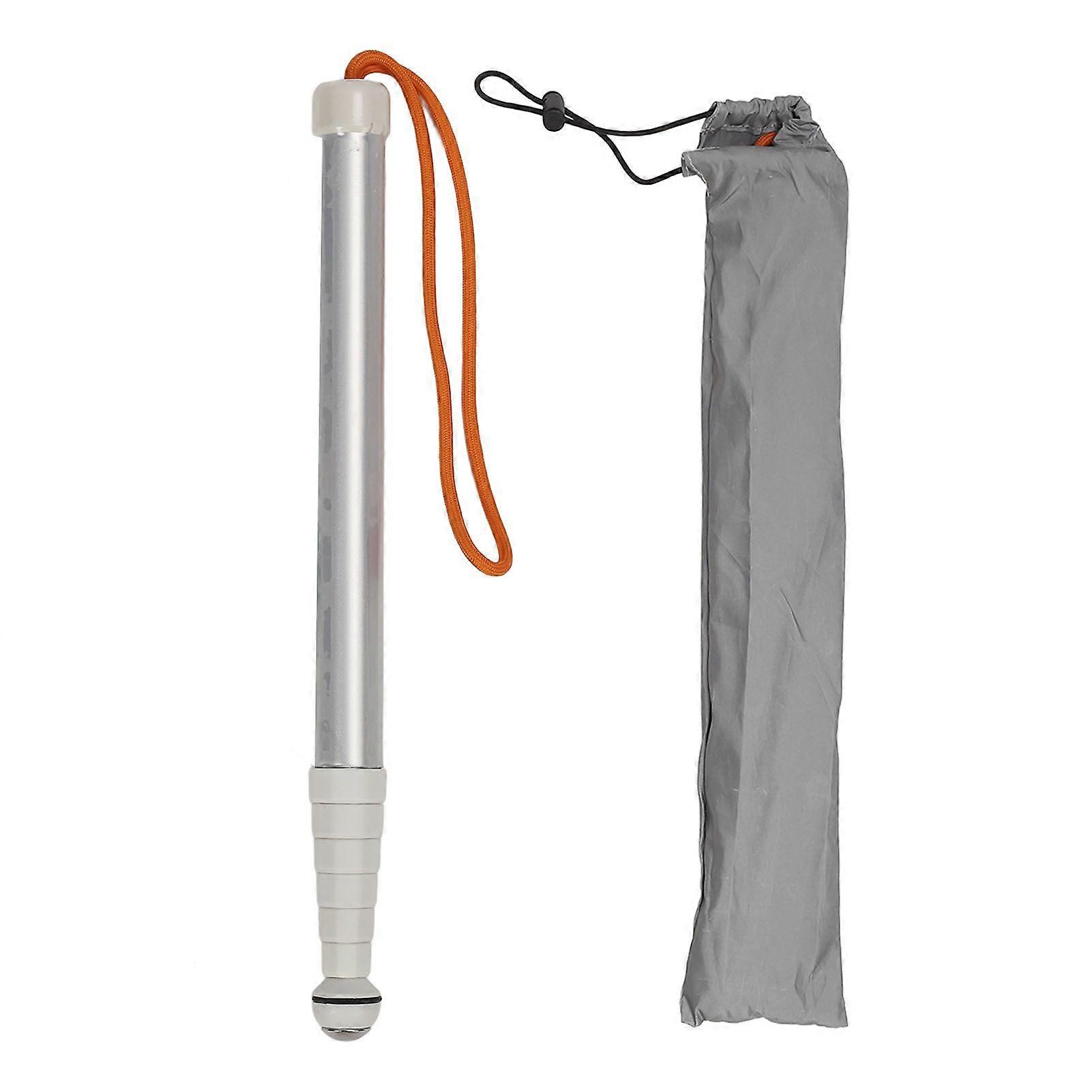Telescopic Blind Walking Stick Anti Slip Shockproof Blind Reflective Guide Cane with Storage Bag for Visually Impaired People