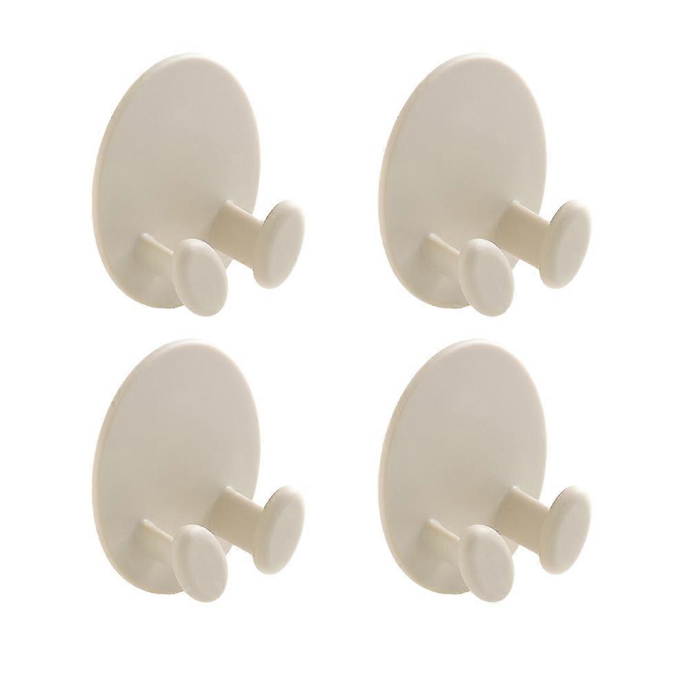 Plug Cable Hook Oval Socket Holder for Plug Holding 8Pcs Beige Storage Rack