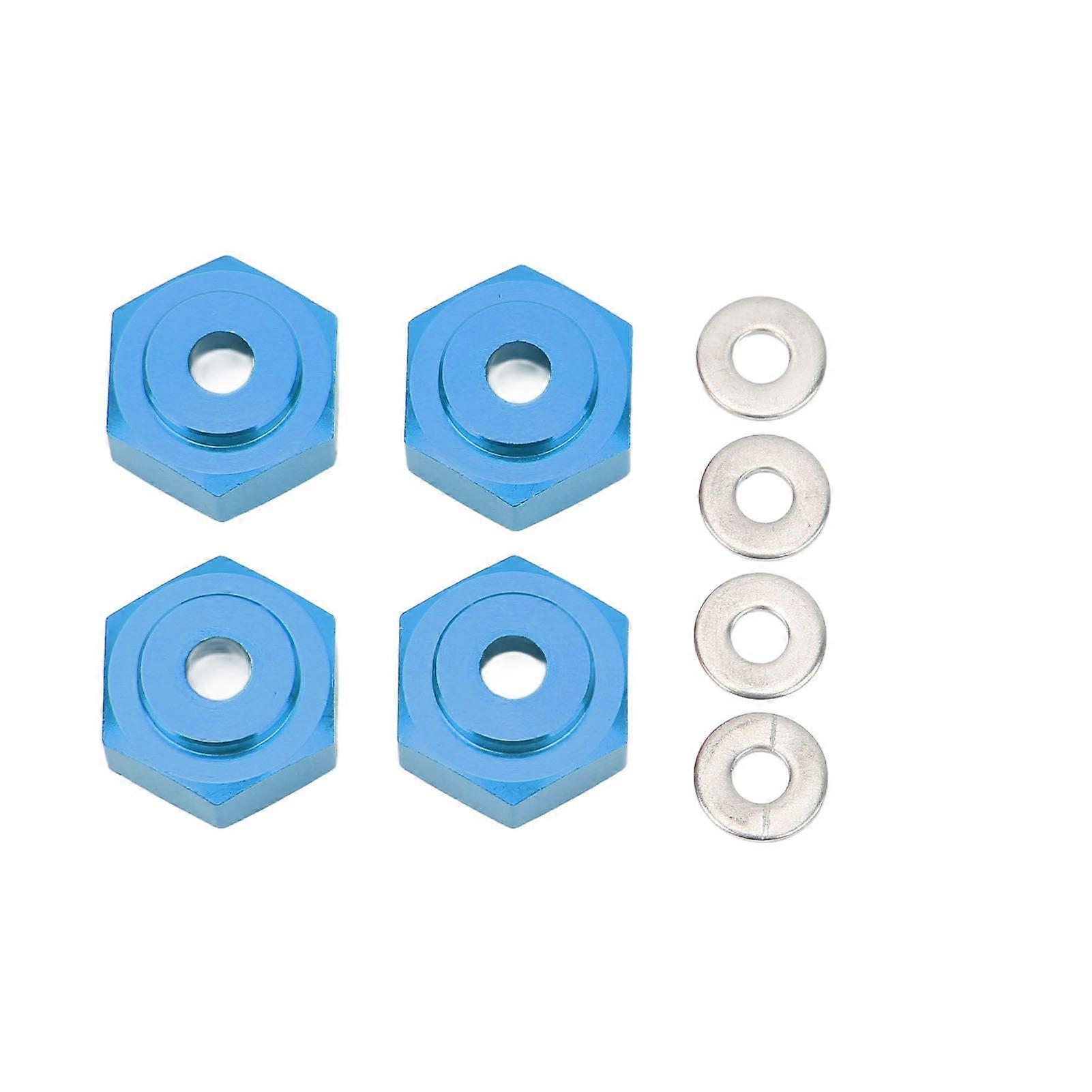 4pcs RC Hex Coupler Professional Aluminum Alloy RC Wheel Hex Adapter for 1/10 RC Cars Dark Blue